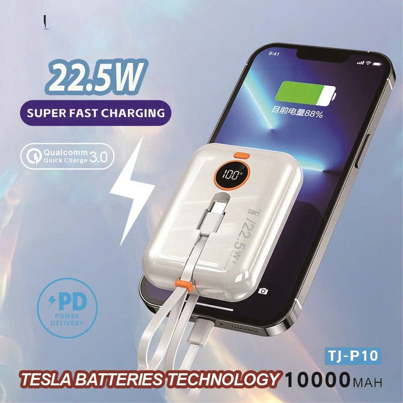 J-Cell Power Bank 10000mAh (PD 22.5W Fast Charging)