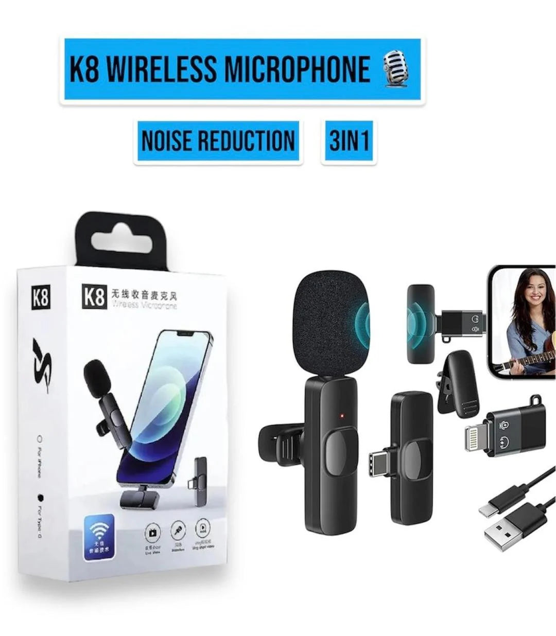 3-in-1 Wireless Microphone